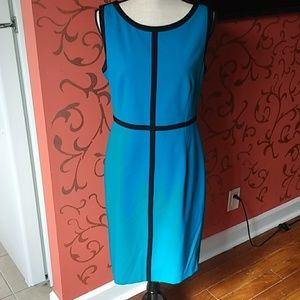 Blueish green sheath dress